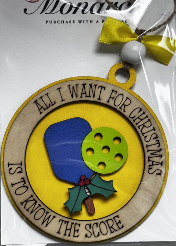 Pickleball Wishes Ornament - Customizable - Image 6