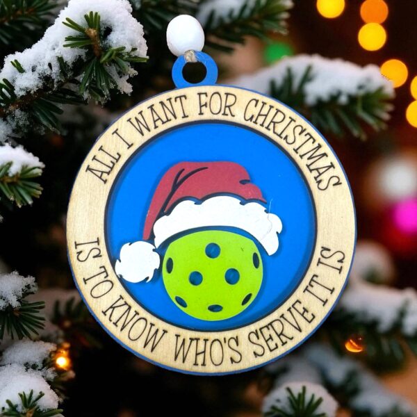 Pickleball Wishes Ornament - Customizable - Image 4