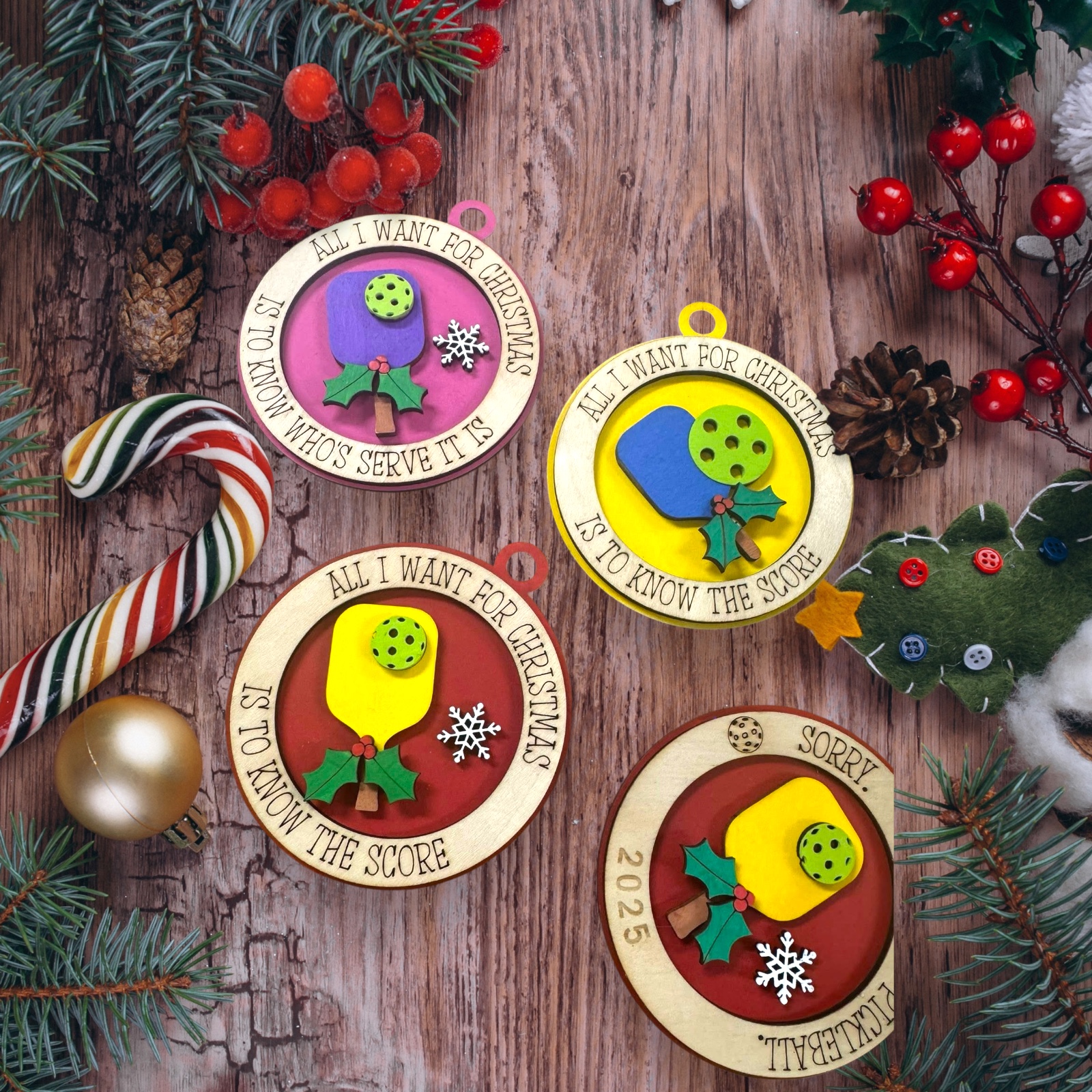 pickleball wishes ornament