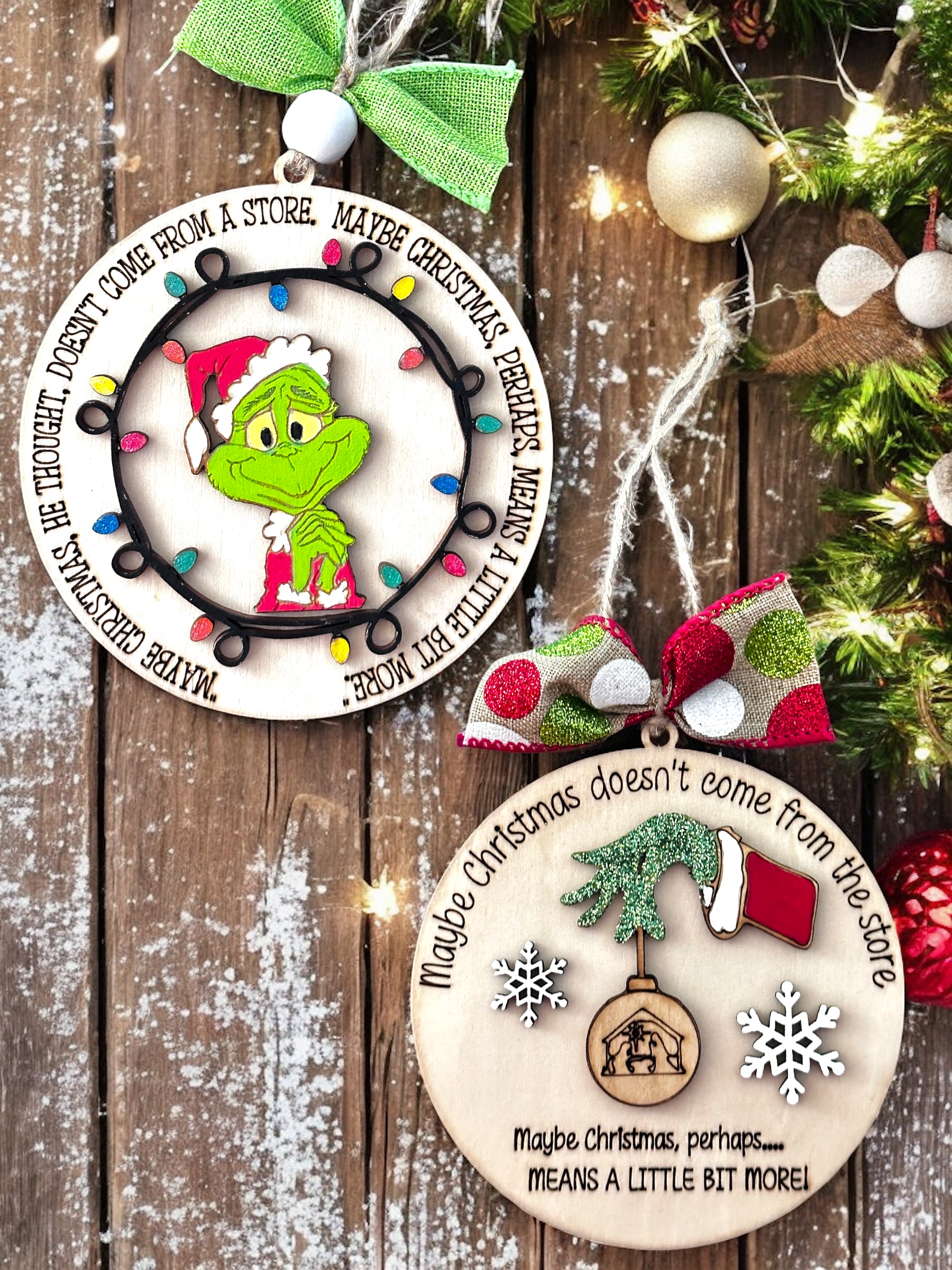 Grinch Lesson Ornaments